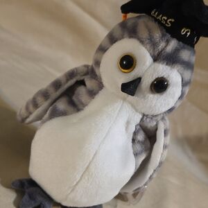Ty Beanie Baby Wiser Class Of 99 Owl Plush Toy